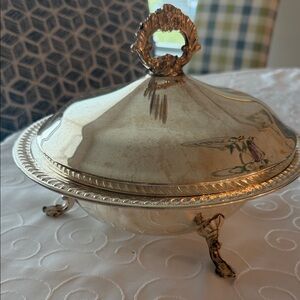 Silver Covered Casserole Dish